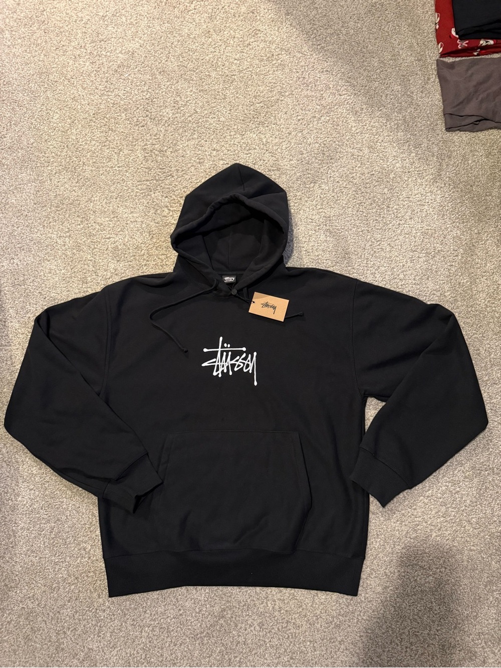 Stussy Black Basic App Hoodie Pullover  Rare New With Tags
